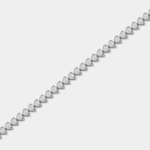 Gilded 3 Carat Lab-Grown Diamond Trillion-Set Fashion Bracelet