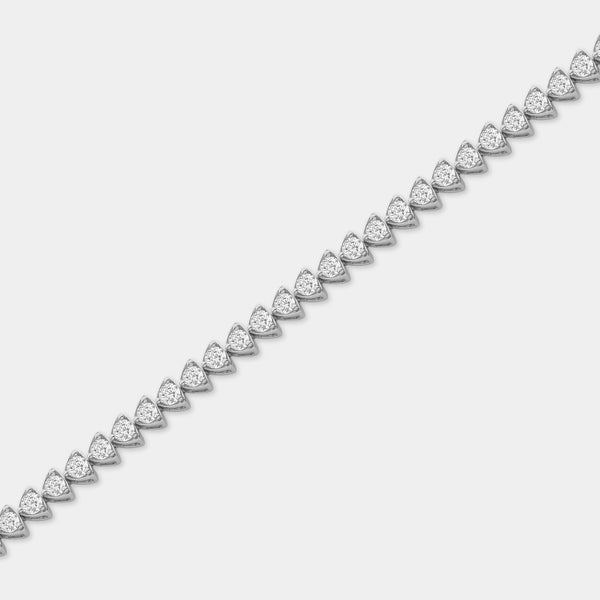 3 Carat Lab-Grown Diamond Trillion-Set Fashion Bracelet — GILDED New York