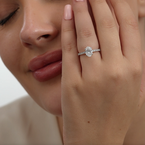 Gilded 1 and 3/4 Carat Lab-Grown Diamond Oval-Shaped Solitaire Plus Engagement Ring with a Classic Shank