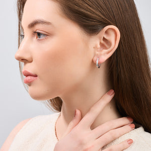 Gilded 1/5 Carat Lab-Grown Diamond Channel-Set Huggie Hoops