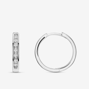 Gilded 1/5 Carat Lab-Grown Diamond Channel-Set Huggie Hoops