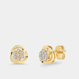 Gilded 1/2 Carat Lab-Grown Diamond Round-Shaped Two-Piece Earring and Pendant Set