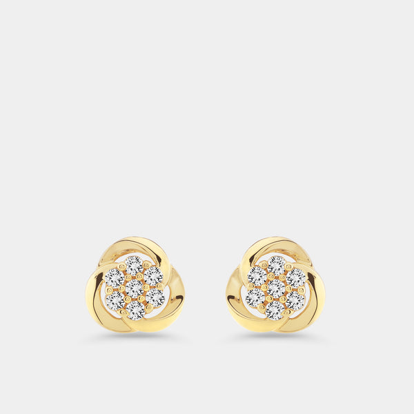 Gilded 1/2 Carat Lab-Grown Diamond Round-Shaped Two-Piece Earring and Pendant Set