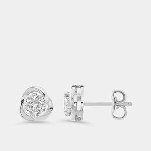 Gilded 1/2 Carat Lab-Grown Diamond Round-Shaped Two-Piece Earring and Pendant Set