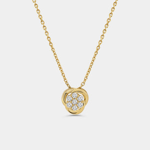 Gilded 1/2 Carat Lab-Grown Diamond Round-Shaped Two-Piece Earring and Pendant Set