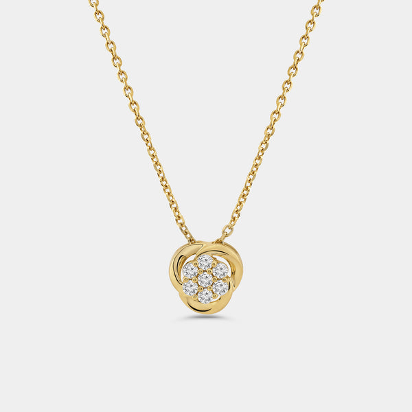 Gilded 1/2 Carat Lab-Grown Diamond Round-Shaped Two-Piece Earring and Pendant Set