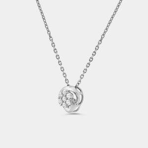 Gilded 1/2 Carat Lab-Grown Diamond Round-Shaped Two-Piece Earring and Pendant Set