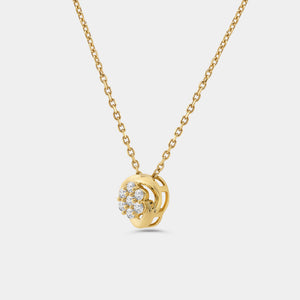 Gilded 1/2 Carat Lab-Grown Diamond Round-Shaped Two-Piece Earring and Pendant Set