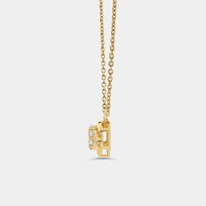 Gilded 1/2 Carat Lab-Grown Diamond Round-Shaped Two-Piece Earring and Pendant Set