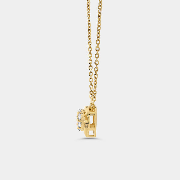Gilded 1/2 Carat Lab-Grown Diamond Round-Shaped Two-Piece Earring and Pendant Set