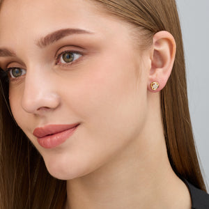 Gilded 1/2 Carat Lab-Grown Diamond Round-Shaped Two-Piece Earring and Pendant Set