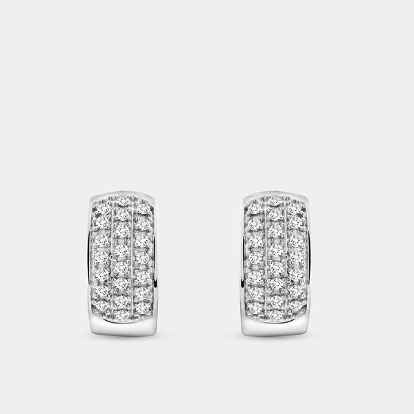 Gilded 1/4 Carat Lab-Grown Diamond Pavé Huggie Hoops