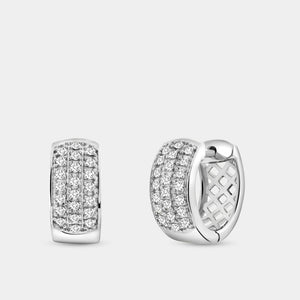 Gilded 1/4 Carat Lab-Grown Diamond Pavé Huggie Hoops