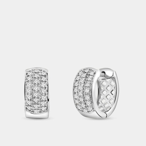 Gilded 1/4 Carat Lab-Grown Diamond Pavé Huggie Hoops