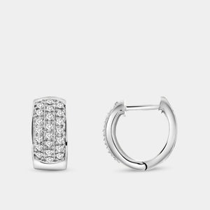 Gilded 1/4 Carat Lab-Grown Diamond Pavé Huggie Hoops