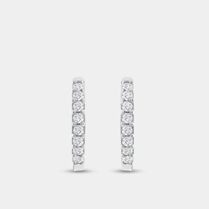 Gilded 1/5 Carat Lab-Grown Diamond Round-Shaped Prong-Set Huggie Hoops