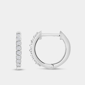 Gilded 1/5 Carat Lab-Grown Diamond Round-Shaped Prong-Set Huggie Hoops