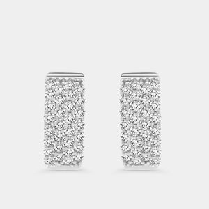 Gilded 3/4 Carat Lab-Grown Diamond Pavé Hoops