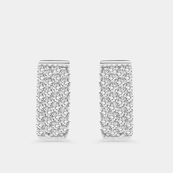 Gilded 3/4 Carat Lab-Grown Diamond Pavé Hoops