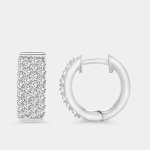 Gilded 3/4 Carat Lab-Grown Diamond Pavé Hoops