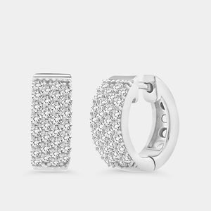 Gilded 3/4 Carat Lab-Grown Diamond Pavé Hoops