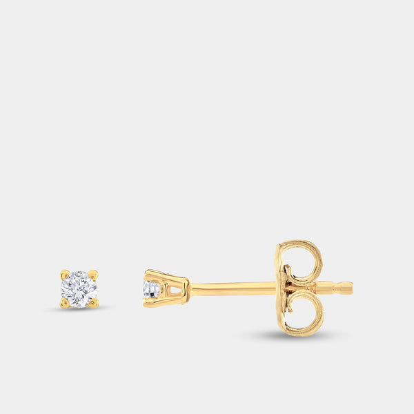 1/10 Carat Lab-Grown Diamond Round-Shaped Classic Solitaire Studs — GILDED New York