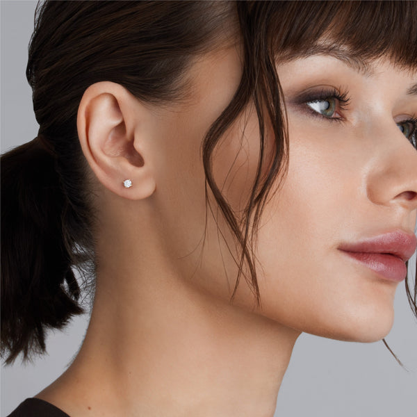 1/4 Carat Lab-Grown Diamond Round-Shaped Classic Solitaire Studs — GILDED New York