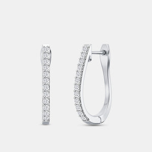 Gilded 1/4 Carat Lab-Grown Diamond Prong-Set Oval Hoops