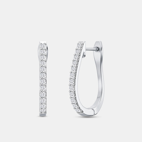 Gilded 1/4 Carat Lab-Grown Diamond Prong-Set Oval Hoops