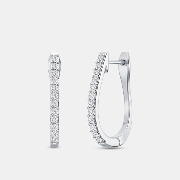 1/4 Carat Lab-Grown Diamond Prong-Set Oval Hoops — GILDED New York