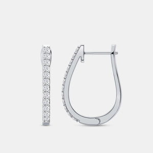 Gilded 1/4 Carat Lab-Grown Diamond Prong-Set Oval Hoops
