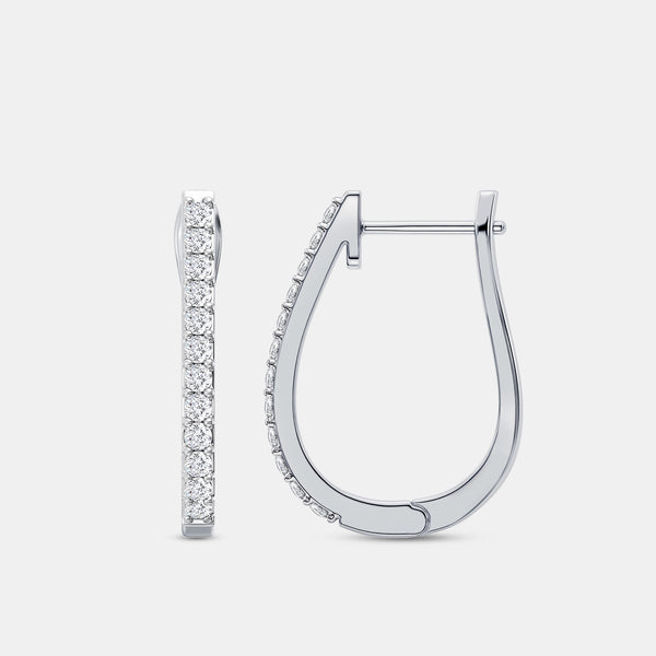Gilded 1/4 Carat Lab-Grown Diamond Prong-Set Oval Hoops