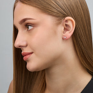 Gilded 1/10 Carat Lab-Grown Diamond Classic Solitaire Studs Set in an Illusion Plate
