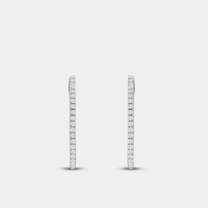 Gilded 1/4 Carat Lab-Grown Diamond Prong-Set Delicate Oval Hoops