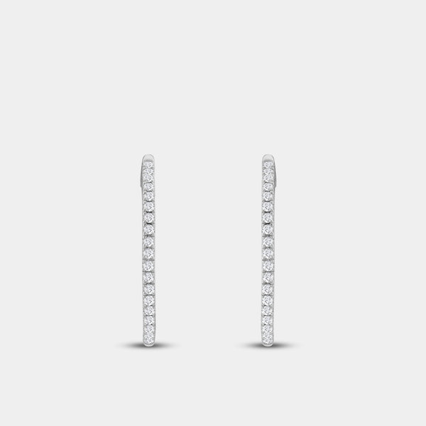 Gilded 1/4 Carat Lab-Grown Diamond Prong-Set Delicate Oval Hoops