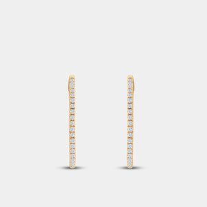 Gilded 1/4 Carat Lab-Grown Diamond Prong-Set Delicate Oval Hoops