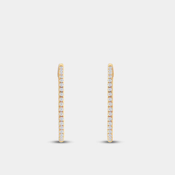 Gilded 1/4 Carat Lab-Grown Diamond Prong-Set Delicate Oval Hoops