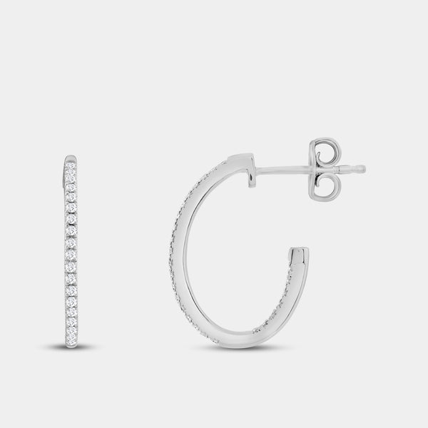Gilded 1/4 Carat Lab-Grown Diamond Prong-Set Delicate Oval Hoops