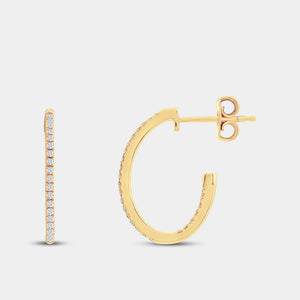 Gilded 1/4 Carat Lab-Grown Diamond Prong-Set Delicate Oval Hoops