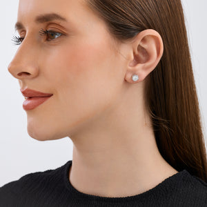 Gilded 1 and 1/2 Carat Lab-Grown Diamond Round-Shaped Hidden Halo Stud Plus