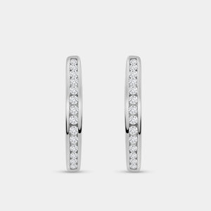 Gilded 1/2 Carat Lab-Grown Diamond Inside-Out Channel-Set Hoops