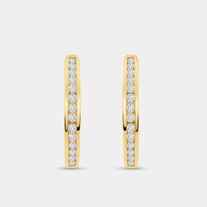 Gilded 1/2 Carat Lab-Grown Diamond Inside-Out Channel-Set Hoops