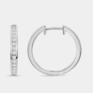 Gilded 1/2 Carat Lab-Grown Diamond Inside-Out Channel-Set Hoops