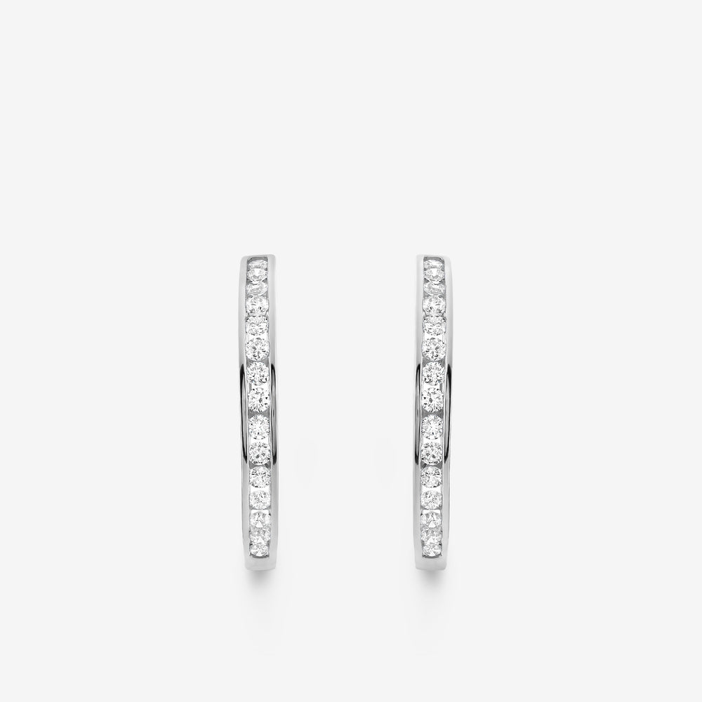 Gilded 1 and 1/2 Carat Lab-Grown Diamond Inside-Out Channel-Set Hoops