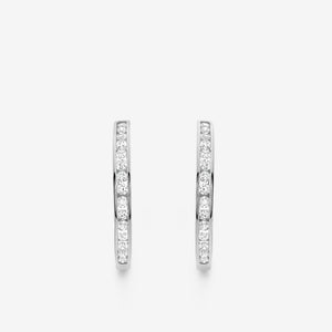 Gilded 1 and 1/2 Carat Lab-Grown Diamond Inside-Out Channel-Set Hoops