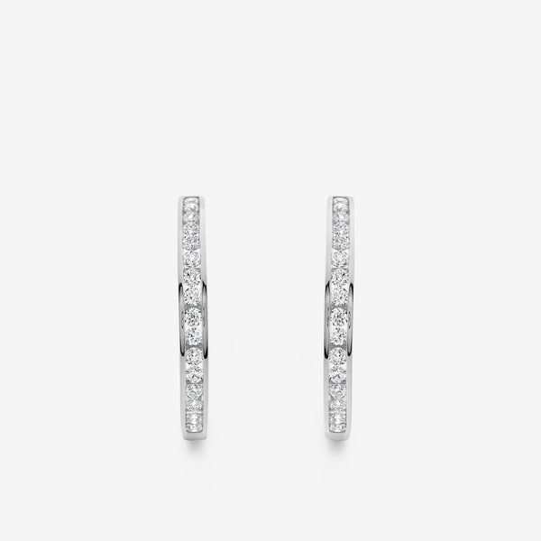 Gilded 2 Carat Lab-Grown Diamond Inside-Out Channel-Set Hoops