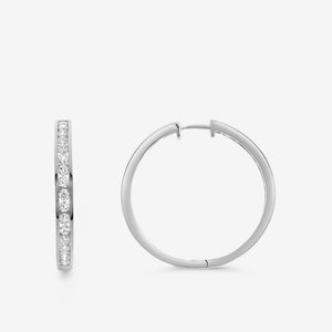 Gilded 2 Carat Lab-Grown Diamond Inside-Out Channel-Set Hoops