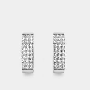 Gilded 1/2 Carat Lab-Grown Diamond Pavé Huggie Hoops