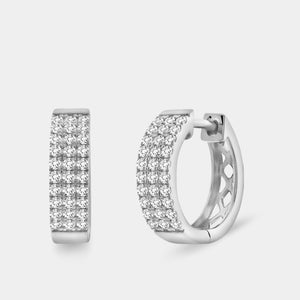 Gilded 1/2 Carat Lab-Grown Diamond Pavé Huggie Hoops