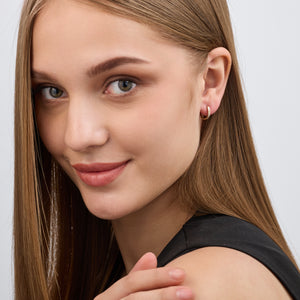 Gilded 1/4 Carat Lab-Grown Diamond Inside Out Channel-Set Huggie Hoops